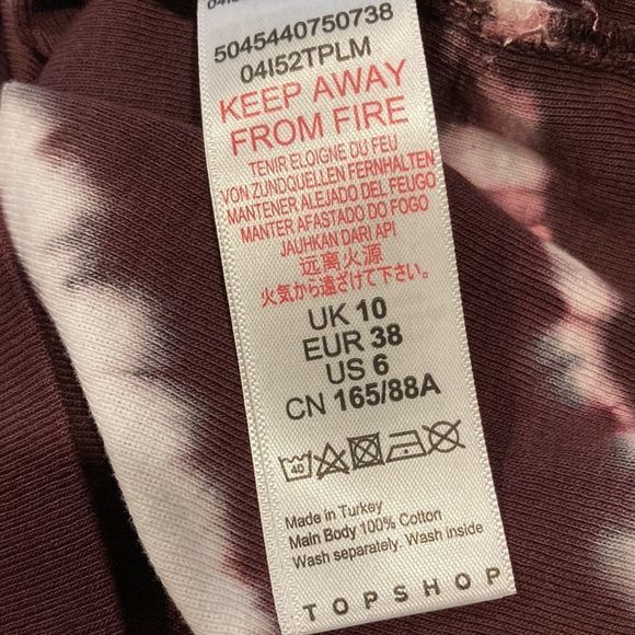 TopShop Purple Crop tee shirt Small NWT - Picture 7 of 7